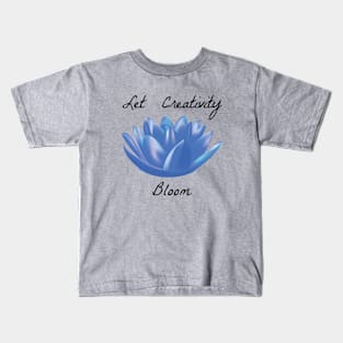 Let Creativity Bloom - Black Kids T-Shirt